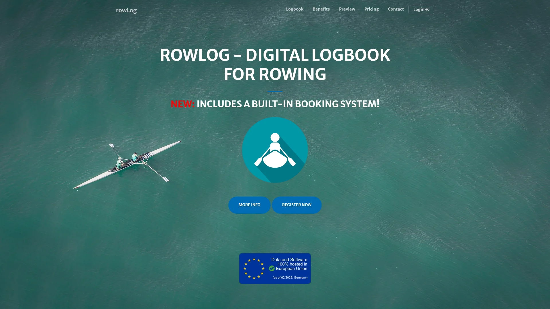 rowLog rowing logbook software homepage